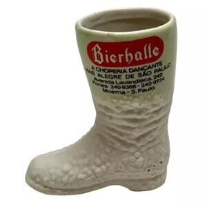 Bierhalle Shot Glass Cowboy Boot 4.5" Porcelain Mexico Vintage Pocelana GUC
